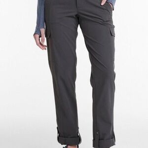 LL Bean Charcoal Gray Mountain Side Cargo Pants size 10 waist 34”R10”L33”